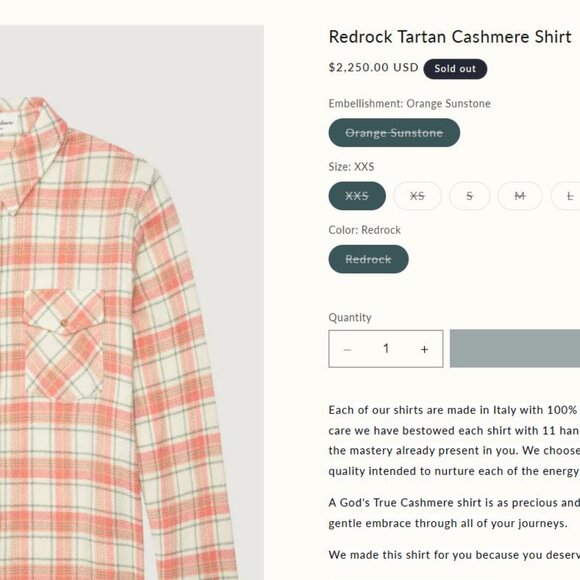 God's True Cashmere Shirt Mens Medium Pearl Snap Plaid Western Luxury Button Up - Picture 15 of 15